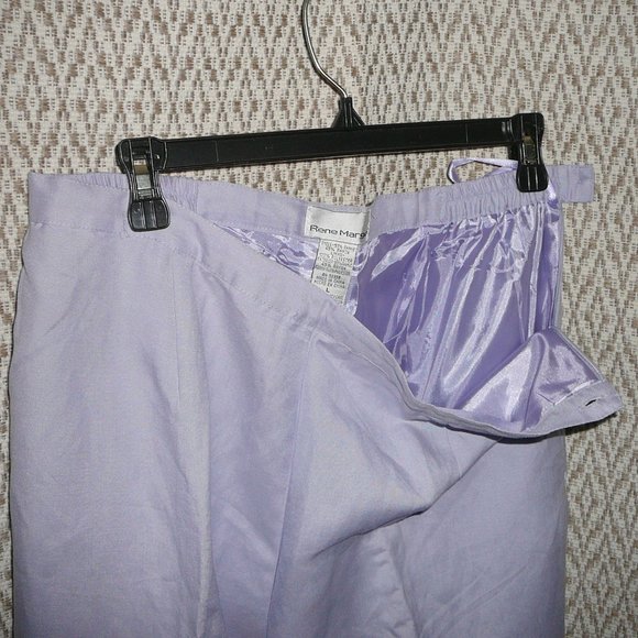 Capri Crop Pants Fully Lined Purple Size L NWT - Picture 4 of 12